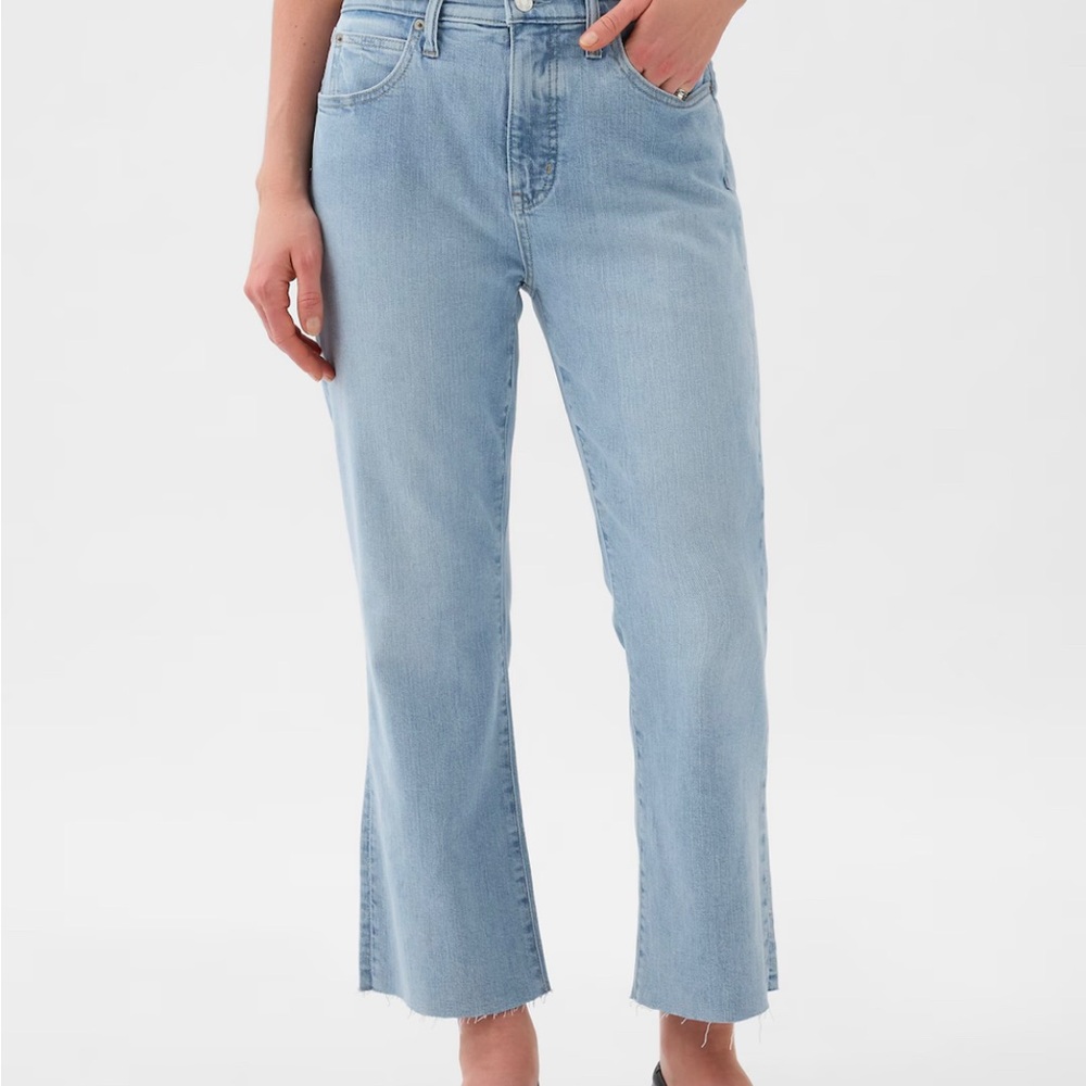 Gap Light Blue Straight Leg Jeans High Waisted Vintage Inspired - Picture 2 of 8